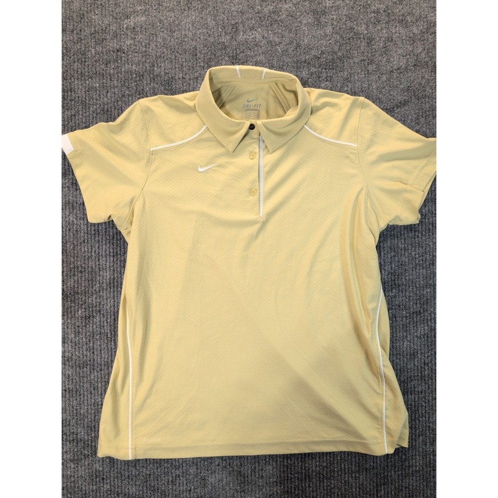 NIKE Dri-Fit Standard Fit Golf Polo Shirt Yellow Youth XL (16-18) Short‎ Sleeve